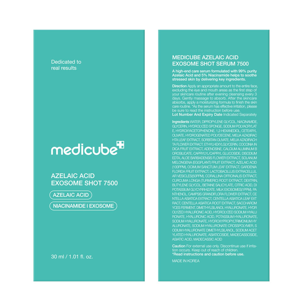 medicube Exosome Shot Zero 2,000 PPM Spicule Facial Serum | Liquid Skin Booster Serum | Exosome, AHA+BHA+PHA | Pore Care, Dead Skin Cells, Skin Texture | Korean Skincare, 1.01 fl.oz