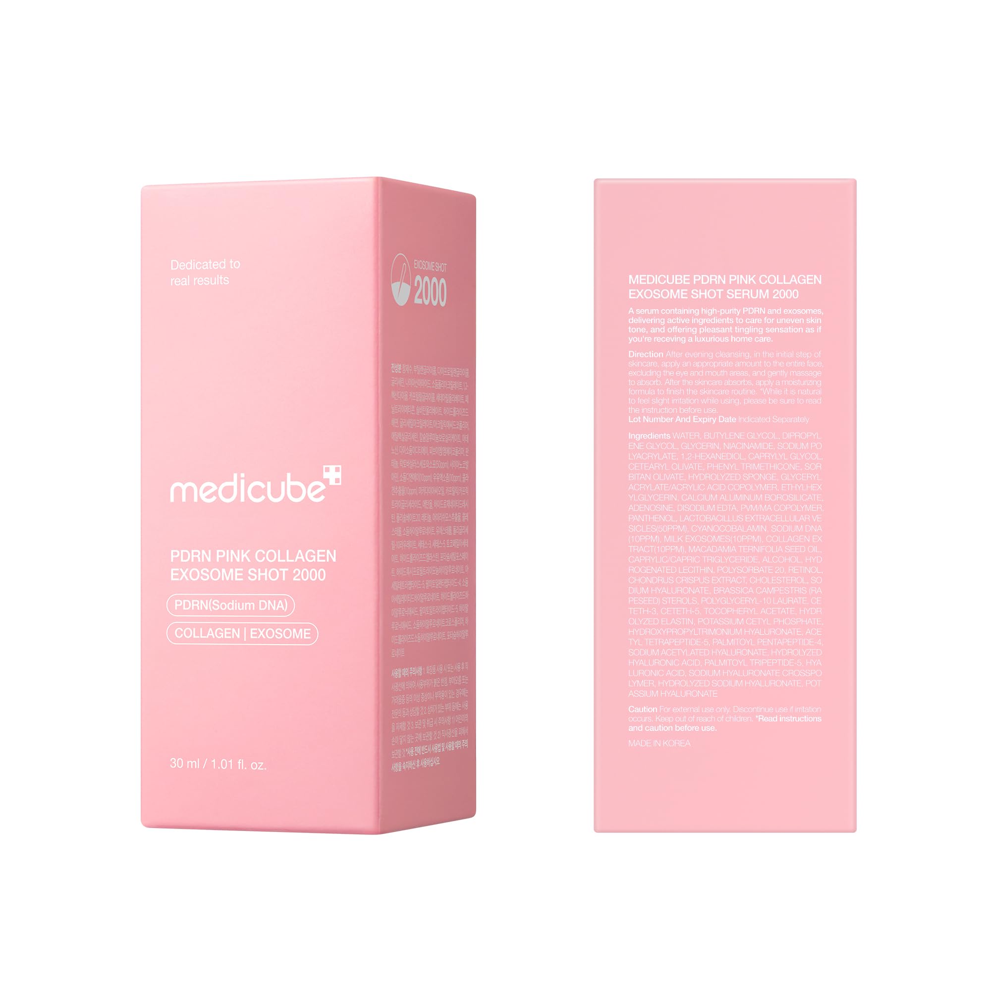 medicube Exosome Shot Zero 2,000 PPM Spicule Facial Serum | Liquid Skin Booster Serum | Exosome, AHA+BHA+PHA | Pore Care, Dead Skin Cells, Skin Texture | Korean Skincare, 1.01 fl.oz