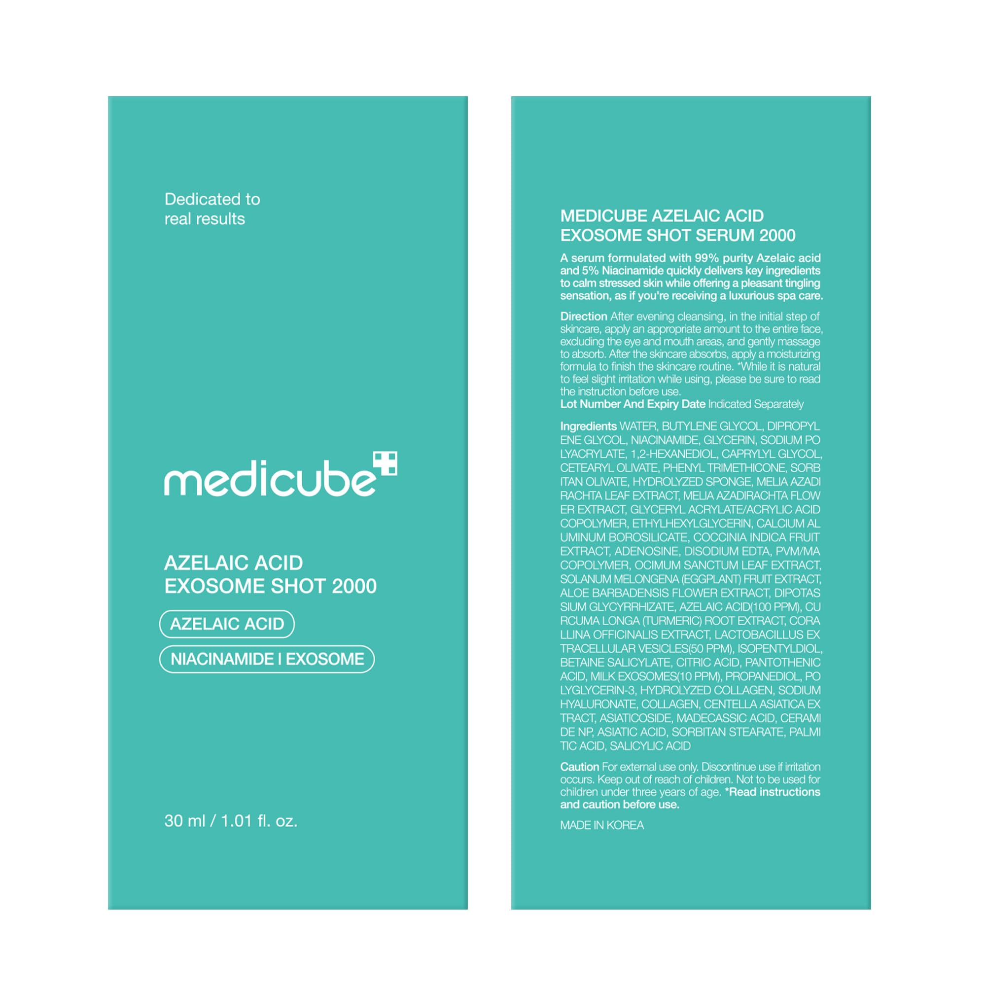 medicube Exosome Shot Zero 2,000 PPM Spicule Facial Serum | Liquid Skin Booster Serum | Exosome, AHA+BHA+PHA | Pore Care, Dead Skin Cells, Skin Texture | Korean Skincare, 1.01 fl.oz