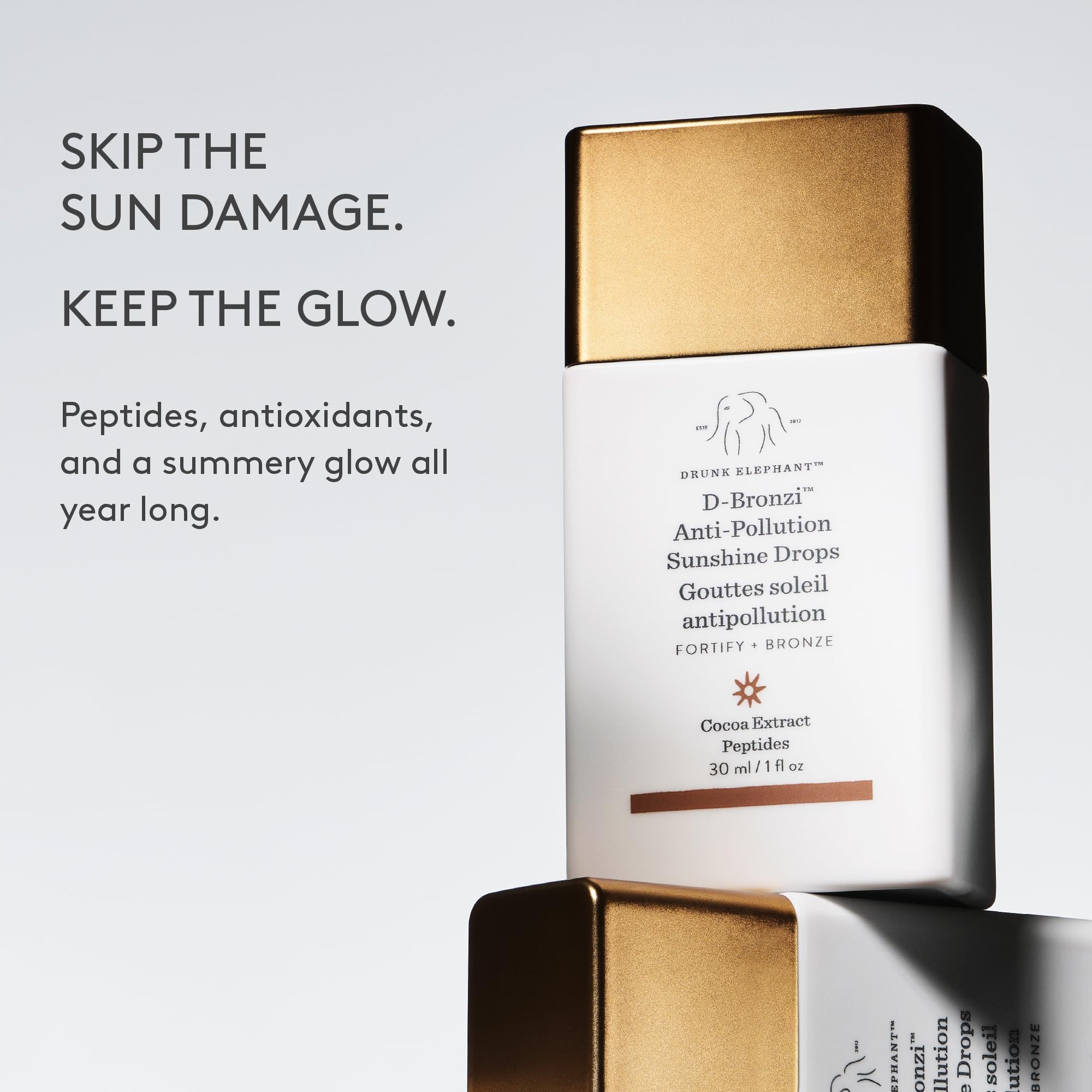 Drunk Elephant D-Bronzi Sunshine Drops - Bronzing Color Serum Drops - Clean Clinical Skincare - Cruelty-Free - Dermatologist-Tested - Free of Essential Oils, Silicones, and Fragrance
