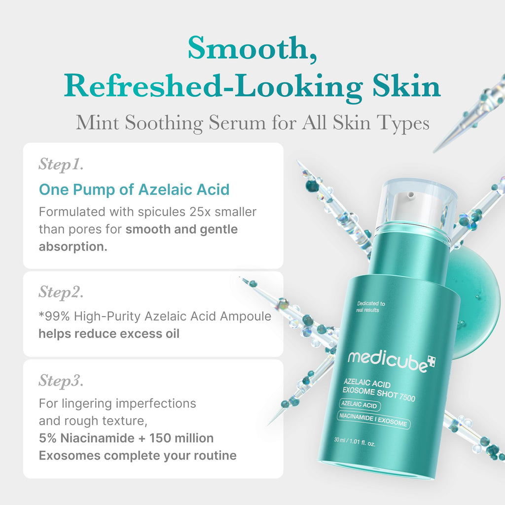 medicube Exosome Shot Zero 2,000 PPM Spicule Facial Serum | Liquid Skin Booster Serum | Exosome, AHA+BHA+PHA | Pore Care, Dead Skin Cells, Skin Texture | Korean Skincare, 1.01 fl.oz